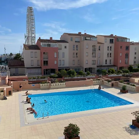 Cap D'Agde Centre Port Avec Parking Prive Et Belle Vue Port Et Mer Buitenkant foto